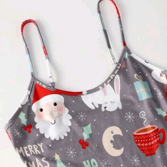 Christmas Letter & Santa Claus Print Cami Dress - Picture 3 of 6